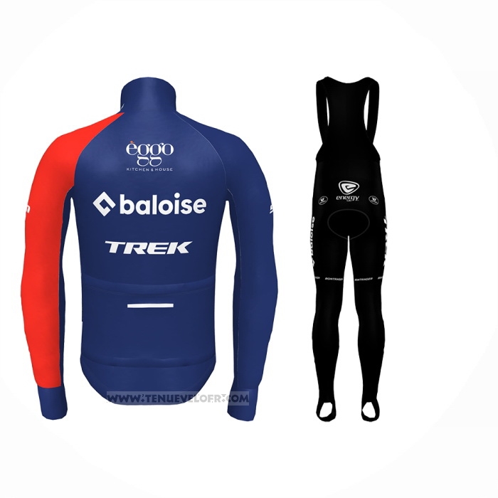 2024 Maillot Cyclisme Baloise Trek Rouge Bleu Manches Longues Et Cuissard